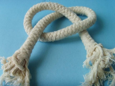 cuerda de algodón natural blanco trenzado