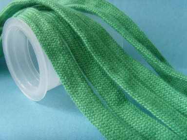 green cotton tubular flat ropes