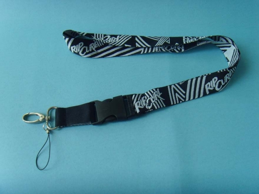 black woven lanyards with plastic buckle