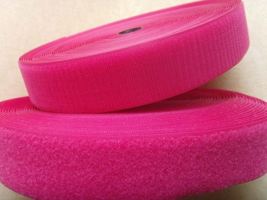 25 mm rosa nylon rojo gancho y lazo de cinta