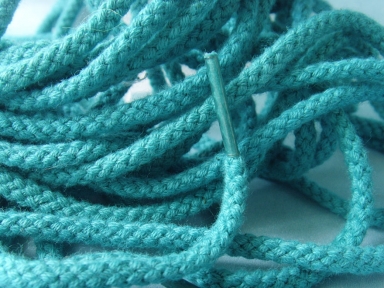 round blue braid cotton plastic tips shoelaces