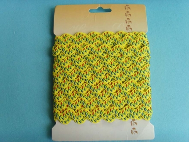  yellow leaf polyester ricrac cords