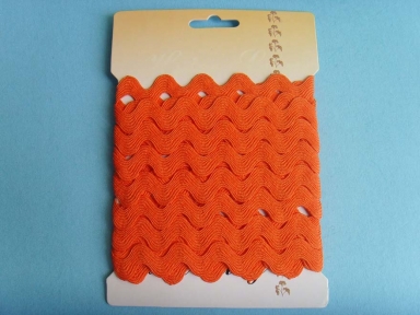 15mm orange woven polyester ricrac ribbon for devoration