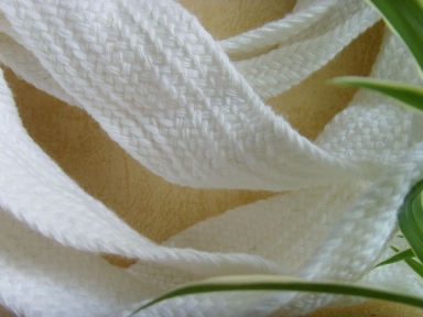 white Herringbone cotton Tape