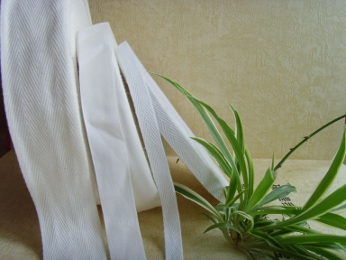 bleach white cotton webbing