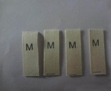 natural white cotton size label for garment
