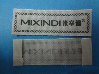 white neck end folded tags for clothing