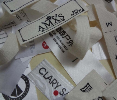 impresión personalizada de Satén y algodón etiquetas para ropa