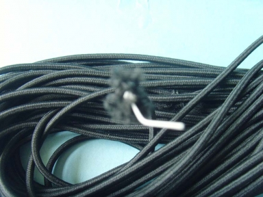 5mm black spiral elastic cord for outdoor