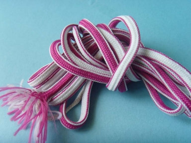 poliester cuerda oval 6mm en color rosa