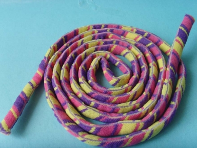 Soft colourful flat nylon rope for clothing