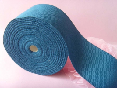 polyester blue petersham ribbon in 50mm