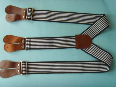 custmoized stripe leather suspender for kids